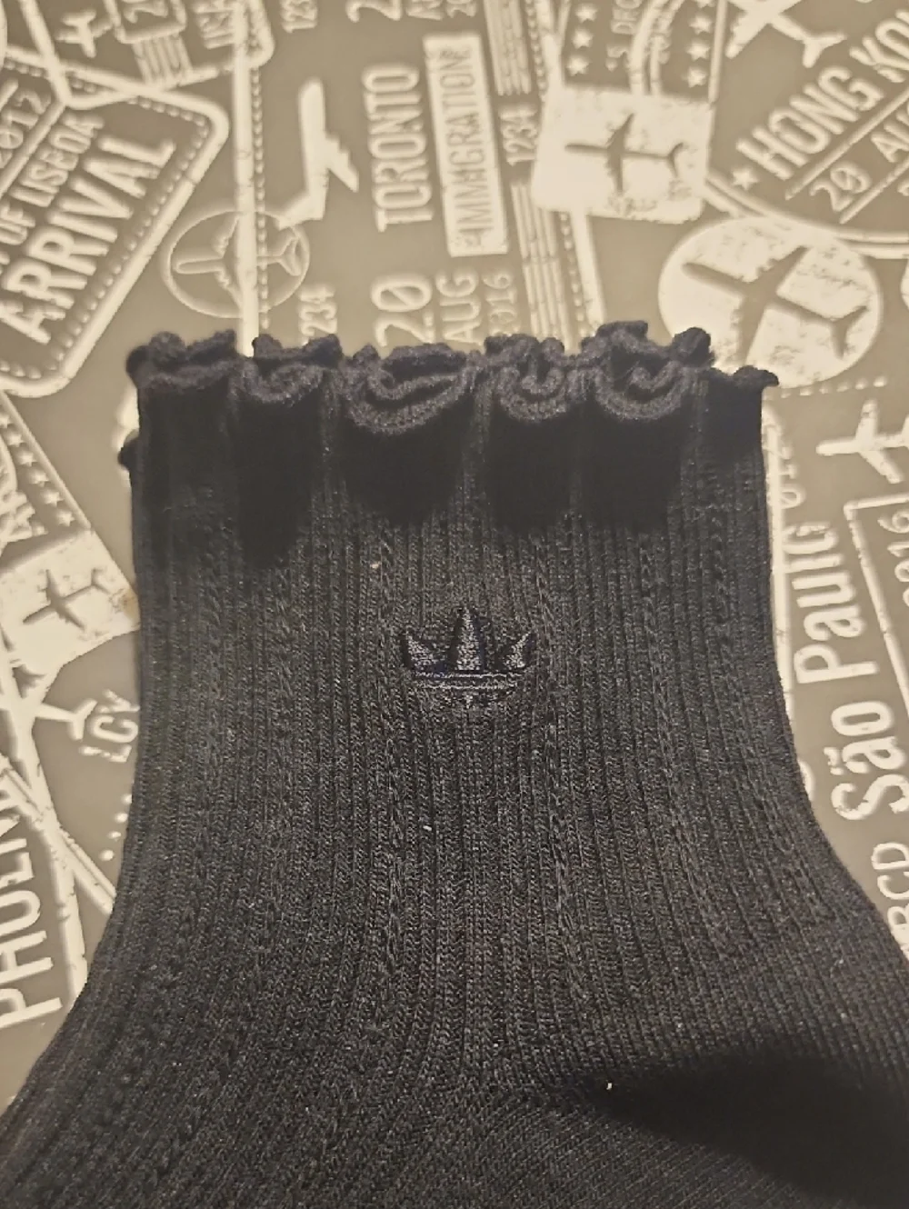adidas Black Ribbed Quarter Casual Socks - Medium, 3 Pair